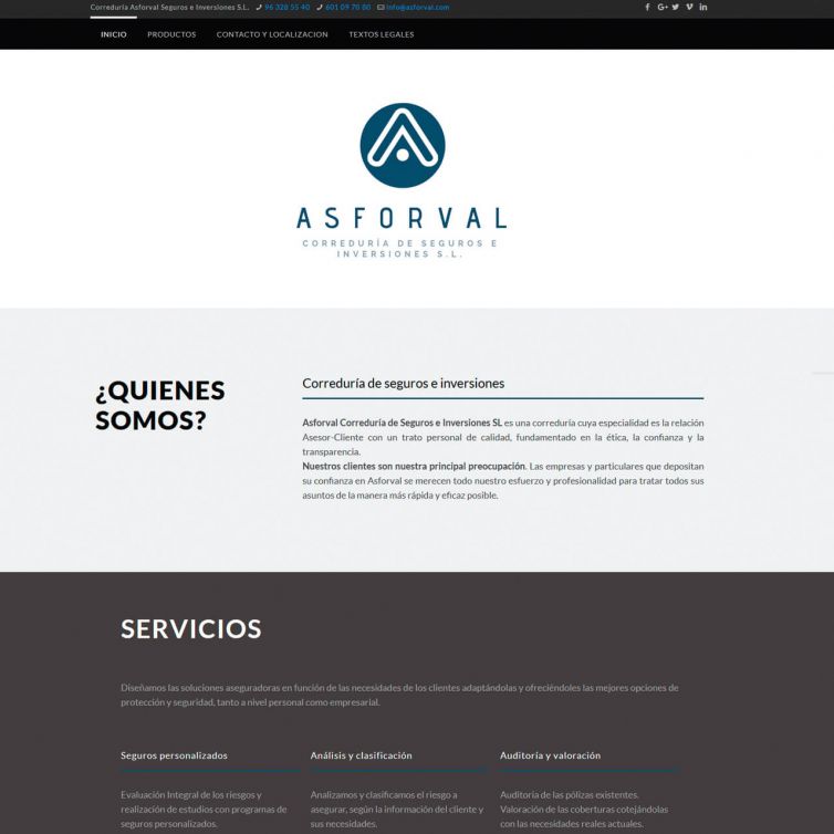 Página Web Asforval