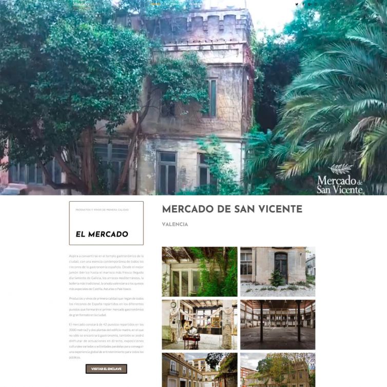 Página Web Mercado San Vicente