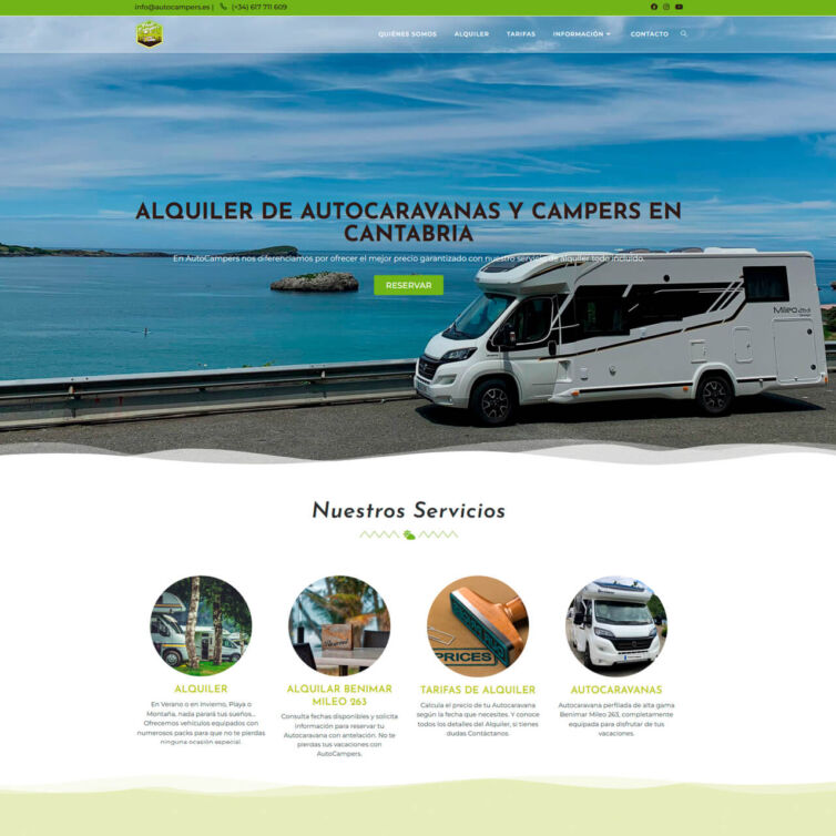 Página Web Auto Campers