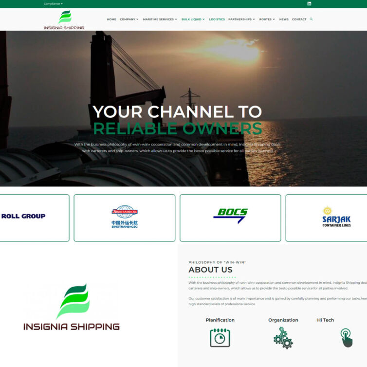 Página Web Insignia Shipping