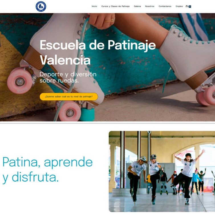 Página Web Escuela de Patinaje Valencia